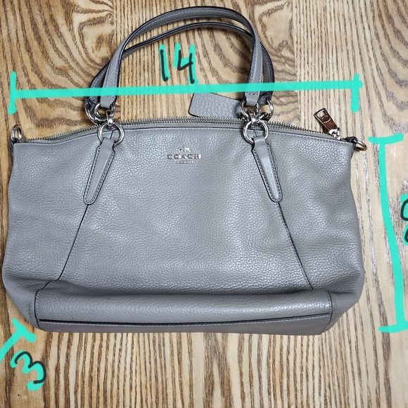 Coach Kelsey Satchel -Putty/Khaki pebble texture - Picture 7 of 8